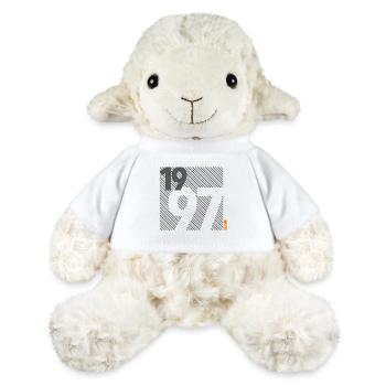 Made in 1997 Retro Modernist Design Birthday Gift - MiniFeet® Sheep Annika - white - Front