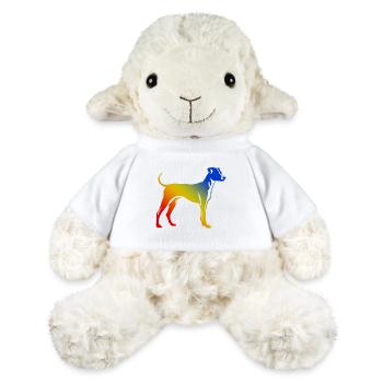 Whippet Hund Bunt - MiniFeet® Schaf Annika - Weiß - Vorne