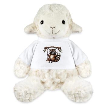Raccoon on swing pensive playground - MiniFeet® Sheep Annika - white - Front