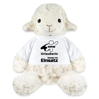 Super Urlauberin Geschenk - MiniFeet® Schaf Annika - Weiß - Vorne