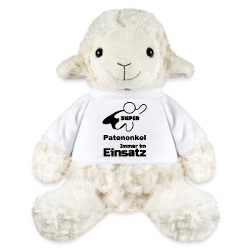 Super Patenonkel Taufe, Familie, Geschenk - MiniFeet® Schaf Annika - Weiß - Vorne