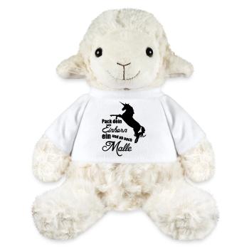 Einhorn Urlaub Mallorca Geschenk - MiniFeet® Schaf Annika - Weiß - Vorne