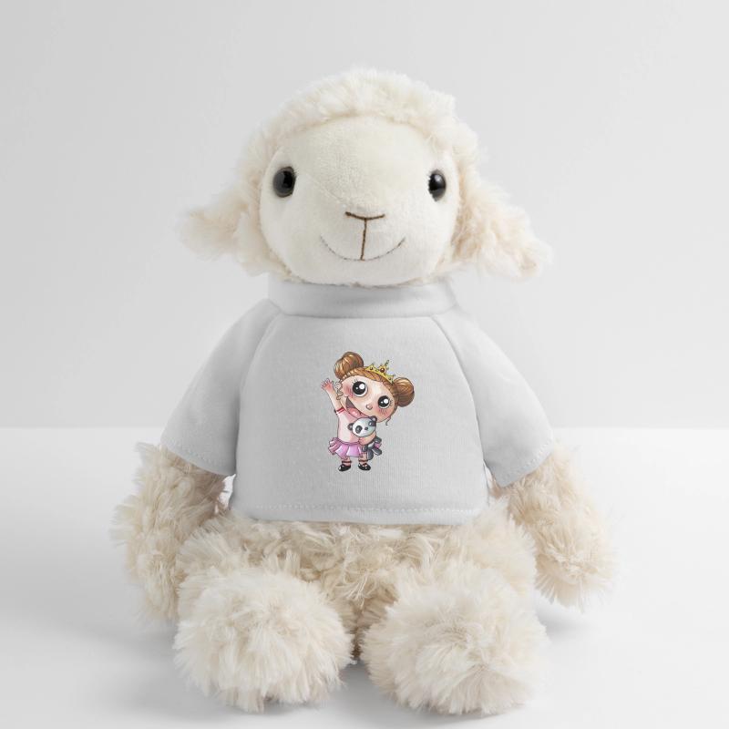 Winkendes Comic Mädchen mit Panda MiniFeet® Schaf Annika