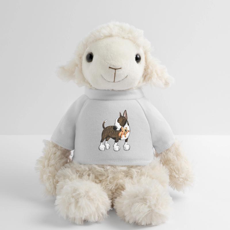 Bullterrier mit Teddy MiniFeet® Schaf Annika