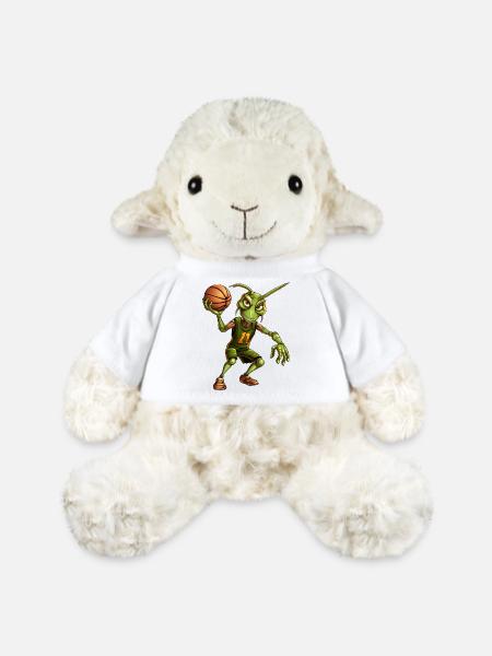 Sauterelle de basket-ball - Mouton en peluche Annika MiniFeet® - blanc