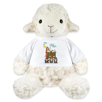Faultier Buch lesen Märchen Guten Nacht Zwerg - MiniFeet® Schaf Annika - Weiß - Vorne