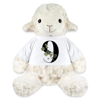 Nummer 9 Blumengrün -9. Blumengeburtstag - MiniFeet® Schaf Annika - Weiß - Vorne