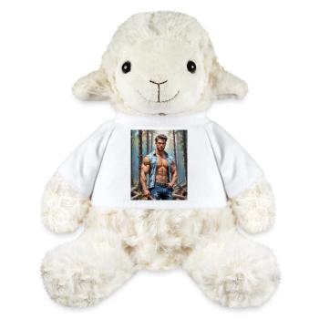 Beaux hommes avec un corps musclé - bûcheron dans le - Mouton en peluche Annika MiniFeet® - blanc - Devant