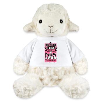 I am a real man! I like Paintball pain and fear - MiniFeet® Sheep Annika - white - Front