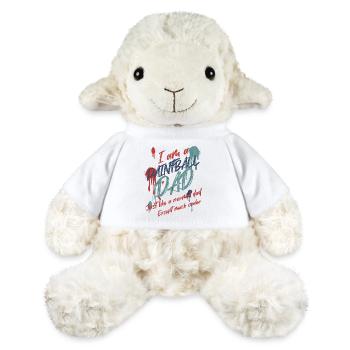 Je suis un papa de paintball, régulier mais beaucoup plus cool - Mouton en peluche Annika MiniFeet® - blanc - Devant