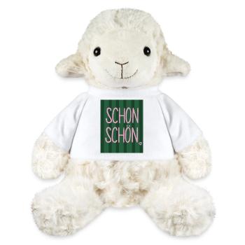 Nice - lettering pink-green - MiniFeet® Sheep Annika - white - Front