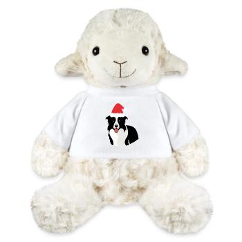 Border Collie trägt Nikolausmütze - MiniFeet® Schaf Annika - Weiß - Vorne