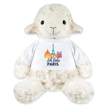 Ich liebe Paris – bunte Skyline - MiniFeet® Schaf Annika - Weiß - Vorne