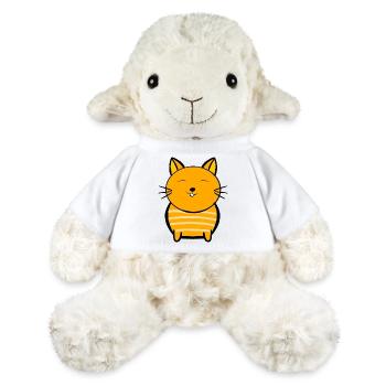 Cheerful orange cat with stripes - MiniFeet® Sheep Annika - white - Front