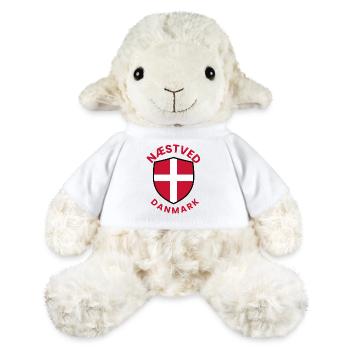 Nästved Denmark Flag Shield - MiniFeet® Sheep Annika - white - Front
