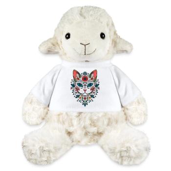 Flower Blossom Cat Portrait - MiniFeet® Sheep Annika - white - Front