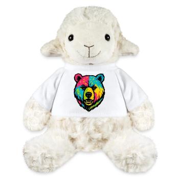 Ours mal léché Pop Art - Mouton en peluche Annika MiniFeet® - blanc - Devant