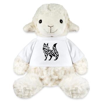 Eleganter Fuchs im Tribal Tattoo Style - MiniFeet® Schaf Annika - Weiß - Vorne