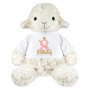 Design der Acht-Geburtstags-Krone - MiniFeet® Schaf Annika - Weiß - Vorne