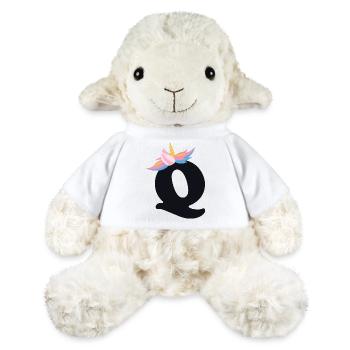 Einhorn-Buchstabe Regenbogenstyle "Q" | be unique - MiniFeet® Schaf Annika - Weiß - Vorne