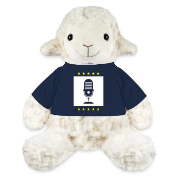Podcast Logo Mikrofon - MiniFeet® Schaf Annika - French Navy - Vorne