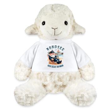 Ici, nous disons MOIN - Mer du Nord - Mouton en peluche Annika MiniFeet® - blanc - Devant
