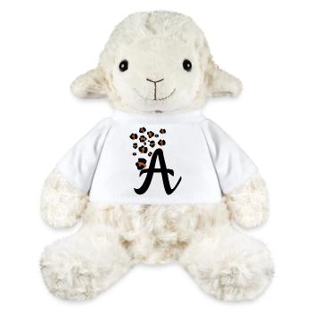 Buchstabe mit Leopardenmuster - MiniFeet® Schaf Annika - Weiß - Vorne