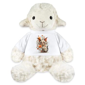 Die verschmitzte Katze Melodie und die florale Pracht. - MiniFeet® Schaf Annika - Weiß - Vorne