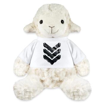 Abstract Black Geometric Pattern - MiniFeet® Sheep Annika - white - Front