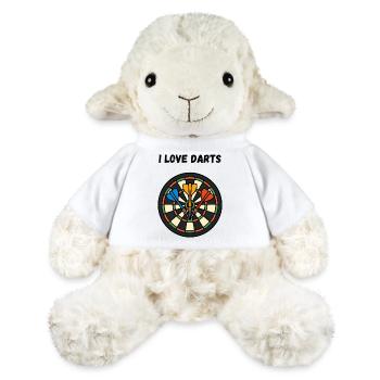 Kunstvolles Dartboard Motiv - MiniFeet® Schaf Annika - Weiß - Vorne