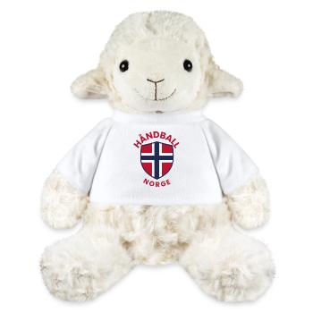 Norway's handball shield with the Norwegian flag - MiniFeet® Sheep Annika - white - Front