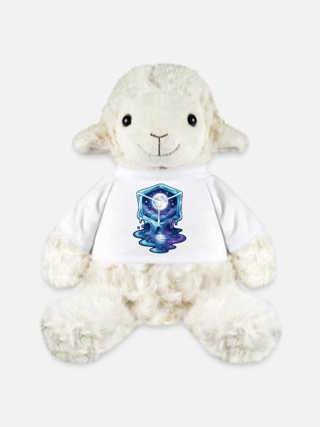 Kosmische Eiswürfel-Galaxie - MiniFeet® Schaf Annika - Weiß