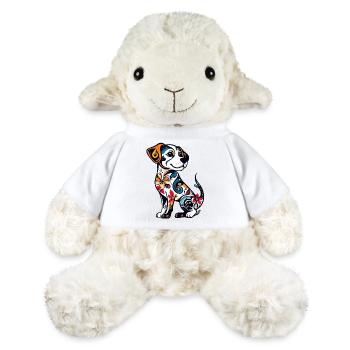 Motif floral de petit tatouage floral de chien - Mouton en peluche Annika MiniFeet® - blanc - Devant