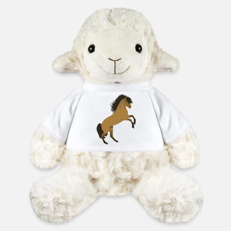 Steigendes Islandpferd Illustration - MiniFeet® Schaf Annika - Weiß