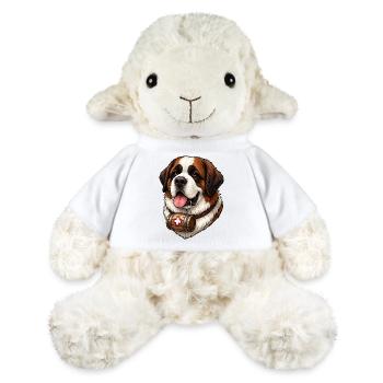 St. Bernard Shirt Dog Lover Gift - MiniFeet® Sheep Annika - white - Front