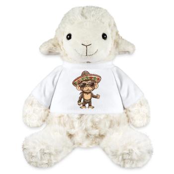 Affe Comic Lustig Sombrero - MiniFeet® Schaf Annika - Weiß - Vorne