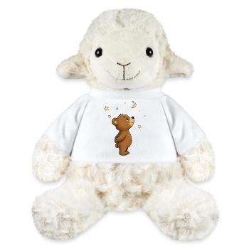 Cute bear with moon and stars motif - MiniFeet® Sheep Annika - white - Front