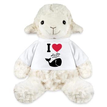 J'aime les baleines! - Mouton en peluche Annika MiniFeet® - blanc - Devant