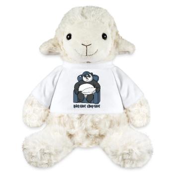 Panda Funny Sayings Work Hard Sleep Hard - MiniFeet® Sheep Annika - white - Front