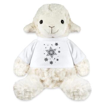 xmas Sterne Eiskristalle Symbol Weihnachten Schnee - MiniFeet® Schaf Annika - Weiß - Vorne