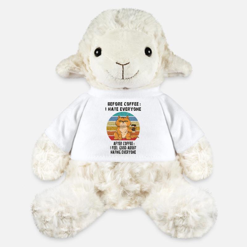 before coffee I hate everyone Coffee Cat - MiniFeet® Sheep Annika - white