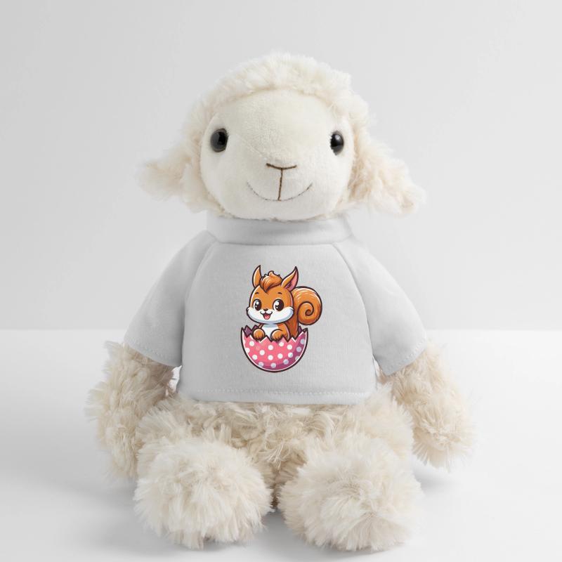 Écureuil mignon avec conception de bande dessinée d’oeuf de Pâques Mouton en peluche Annika MiniFeet®