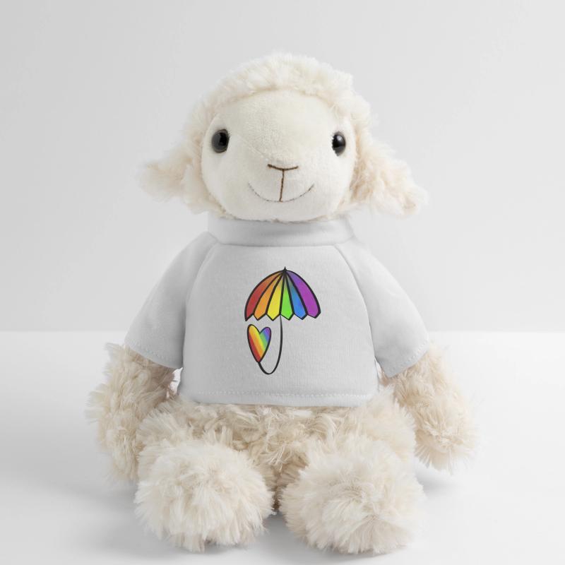 Regenbogen Herz mit Schirm MiniFeet® Schaf Annika