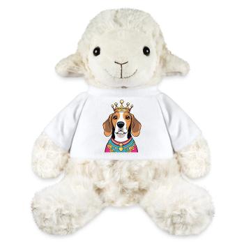 « Têtes couronnées » - Beagle - Mouton en peluche Annika MiniFeet® - blanc - Devant