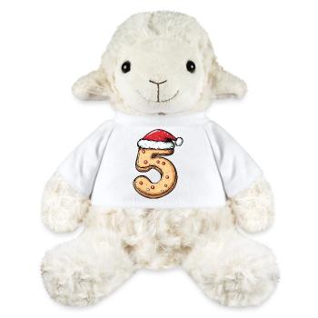 5 Number Christmas Cookie - MiniFeet® Sheep Annika - white - Front