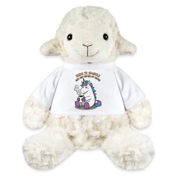Einhorn liebt Kaffee - MiniFeet® Schaf Annika - Weiß - Vorne
