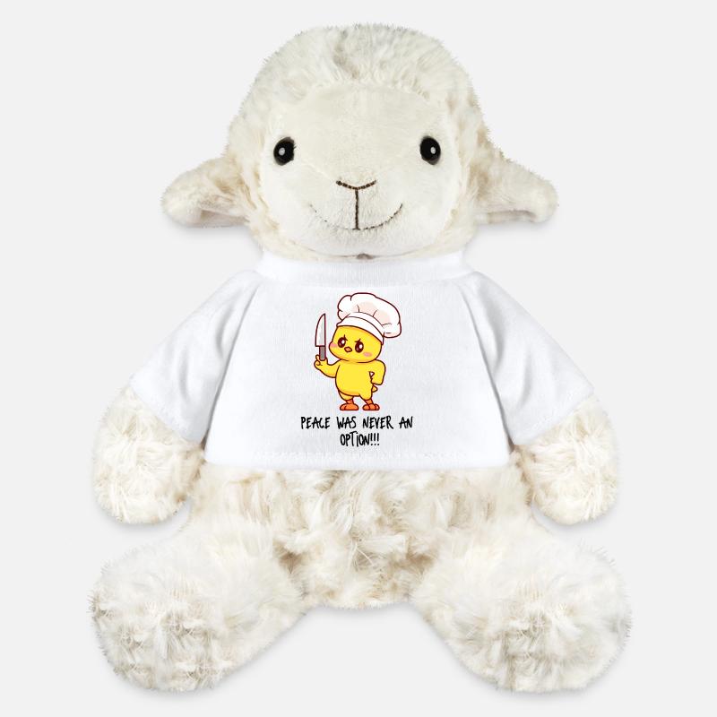 Poussin Chef Trancheur Charmeur - Mouton en peluche Annika MiniFeet® - blanc