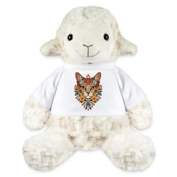 Floral cat head design floral - MiniFeet® Sheep Annika - white - Front