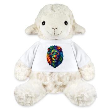 Lion sauvage coloré - Art couleurs Pop - Mouton en peluche Annika MiniFeet® - blanc - Devant