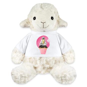 Yoga Panda Cupcake Rose mignon, Namaste Ohm - Mouton en peluche Annika MiniFeet® - blanc - Devant